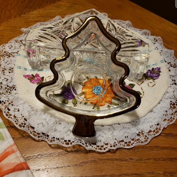 NEW! 1997 Vintage HOLIDAY GOLD Indiana Glass Party - Picture 7 of 11